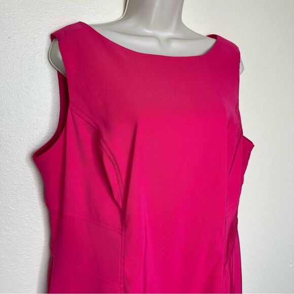 Alyx Limited Pink Sleeveless Sheath Dress Back Zip Flattering Seaming Women 18 - Picture 2 of 13